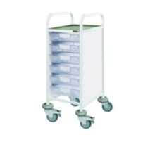 Trolley Clinical Vista 30 (Sunflower) 6 Single Clear Trays