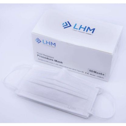 Face Mask Looped Type Iir White Fluid Resistant Procedure Mask x 50