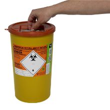 Sharps Bin+Lid 5Ltr Eco Orange