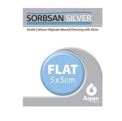 Sorbsan Silver Flat 5cm x 5cm x 10 Clearance Item