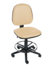 Chair Operator Footring & Five Castor Base Beige