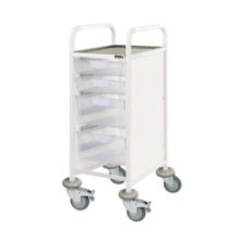 Trolley Clinical Vista 30 (Sunflower) 2 Single/2 Double Clear Trays