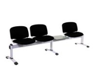 Chair Visitor Venus Modular 3 Seat/1 Table mld Plastic Black