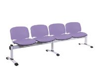 Chair Visitor Venus Modular 4 Seat Vinyl Anti-Bacterial Upholstery Lilac