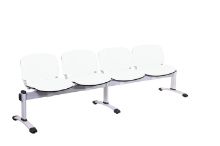 Chair Visitor Venus Modular 4 Seat Vinyl Anti-Bacterial Upholstery White