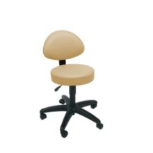 Stool Examination (Sunflower) Back Rest Castor Base Beige