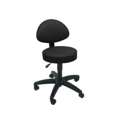 Examination Stool With Castor Base & Back Rest (Sunflower)