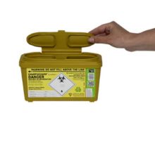 Sharps Bin+Lid 1Ltr Eco Yellow