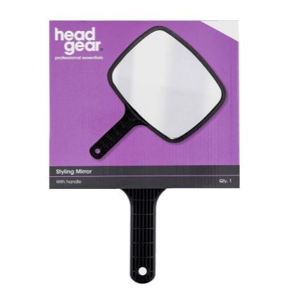 Head Gear Mirror With Handle Black x 1